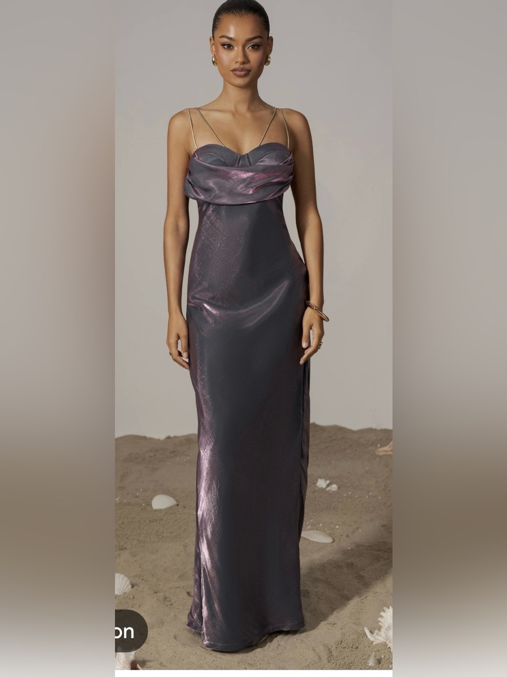 JLUXLABEL PURPLE IRIDESCENT VISIONS OF YOU DRESS small new with tags